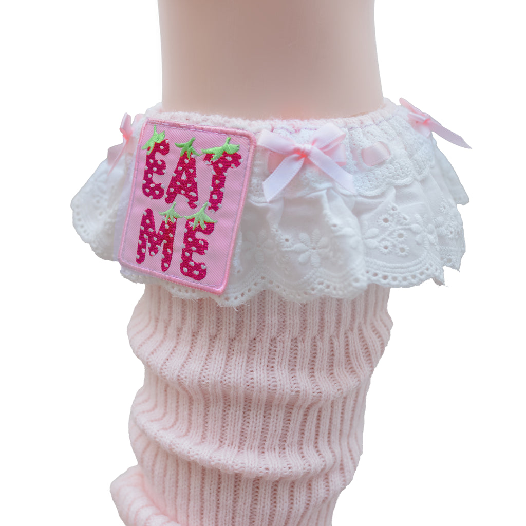 Eat me ballet leg warmers