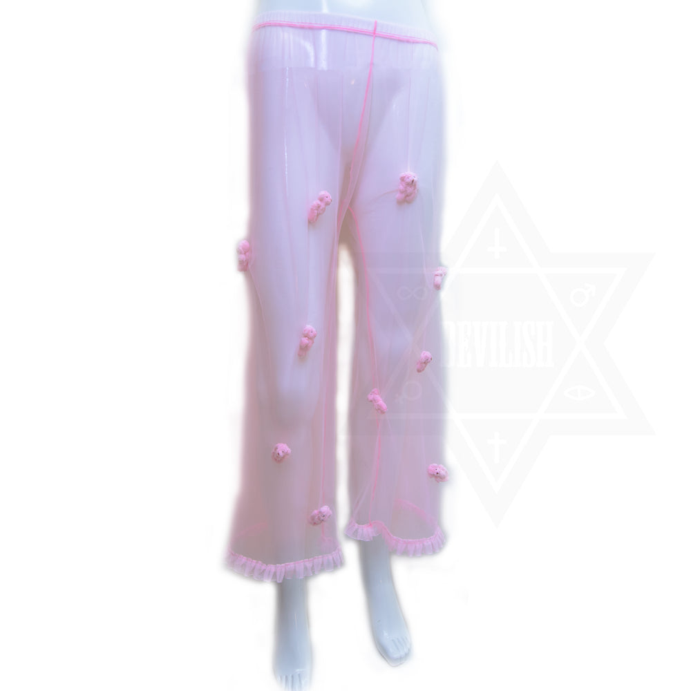 Pink little bears girly pants