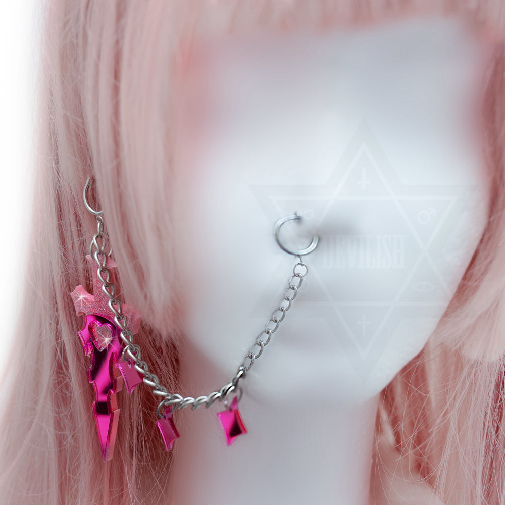 Fuck LOVE nose chain set