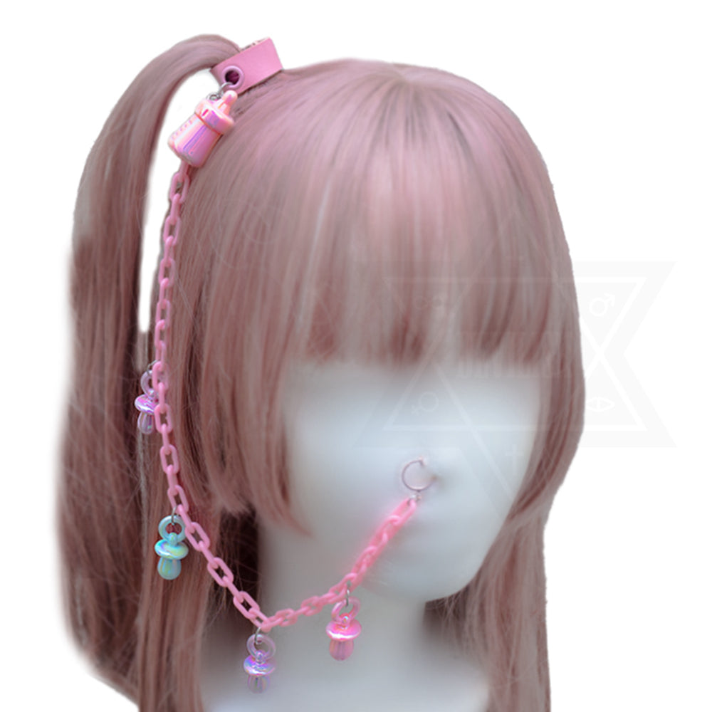 Don’t grow up it’s a trap hair accessory nose chain set