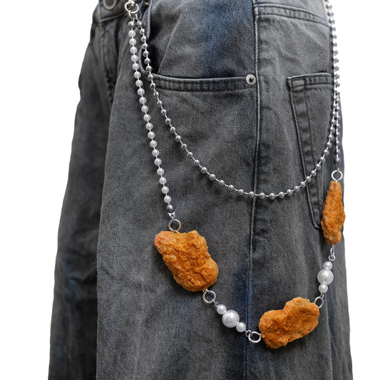 Chicken nuggets wallet chain