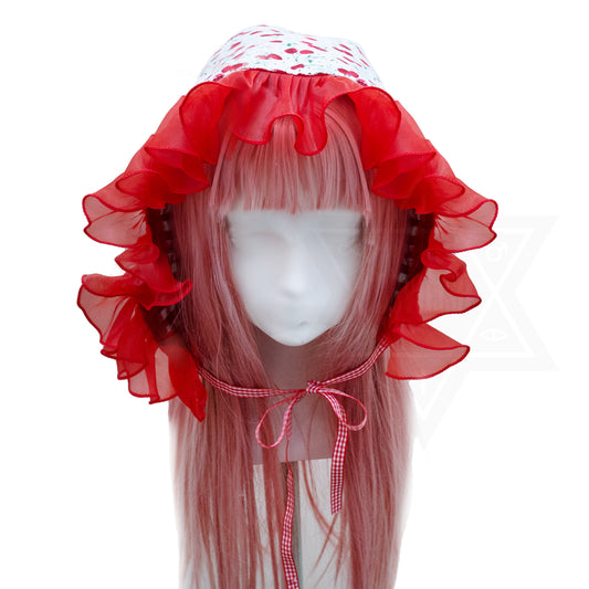 Cherry girl bonnet