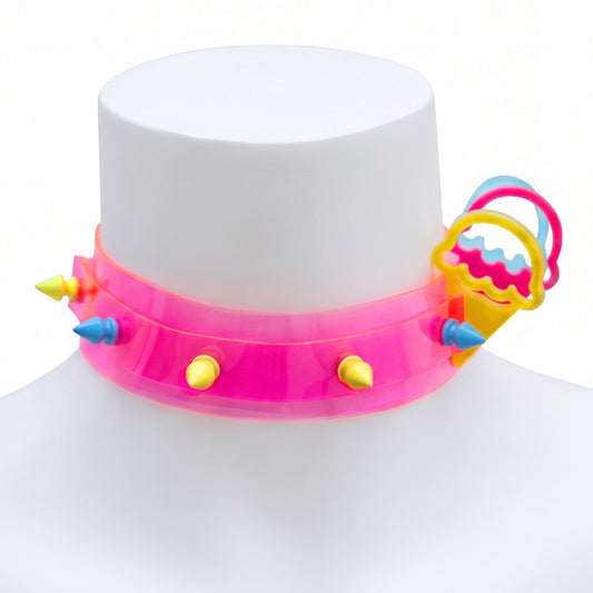 Rainbow ice cream choker