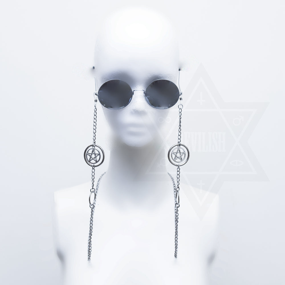 Pentagram chained glasses chain*