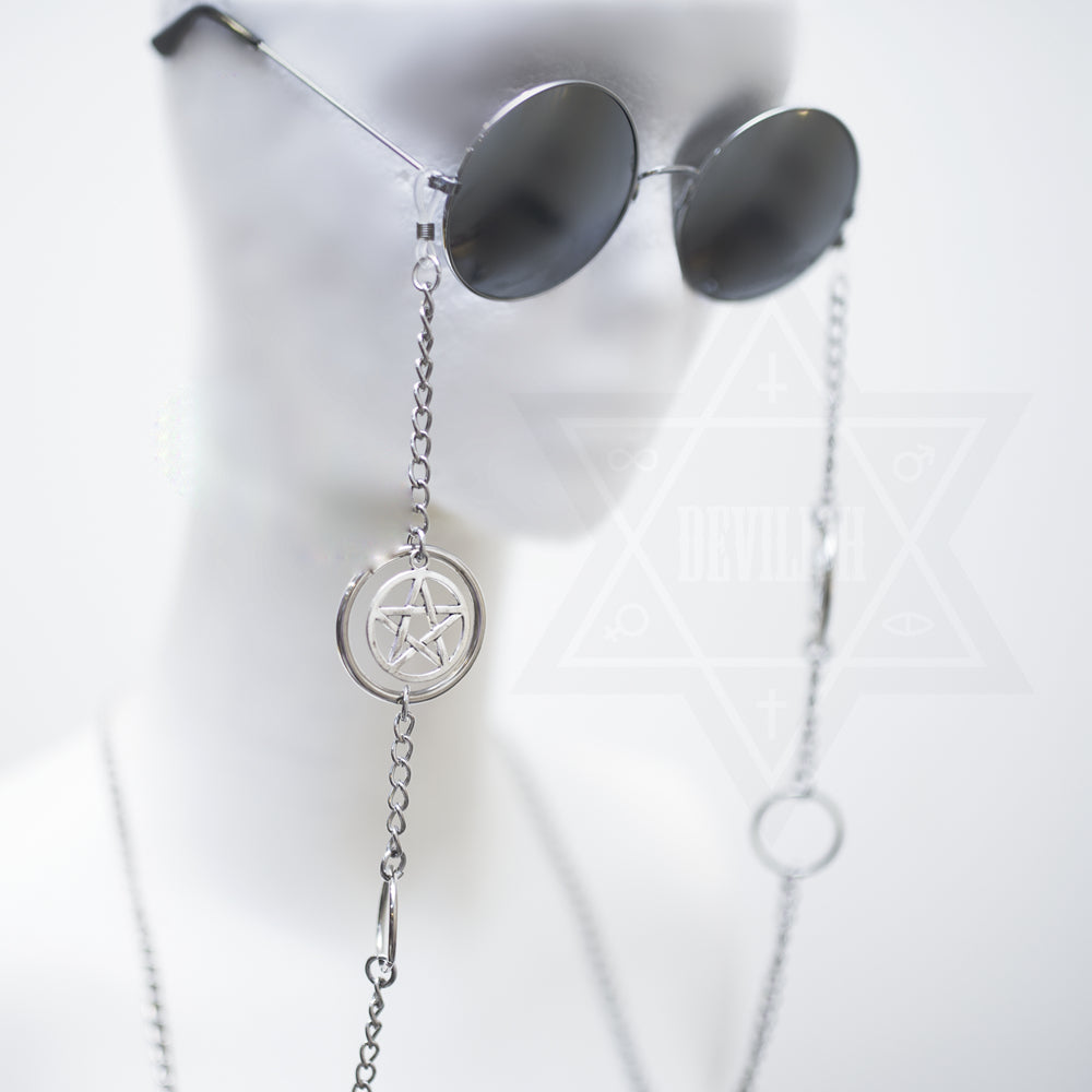 Pentagram chained glasses chain*