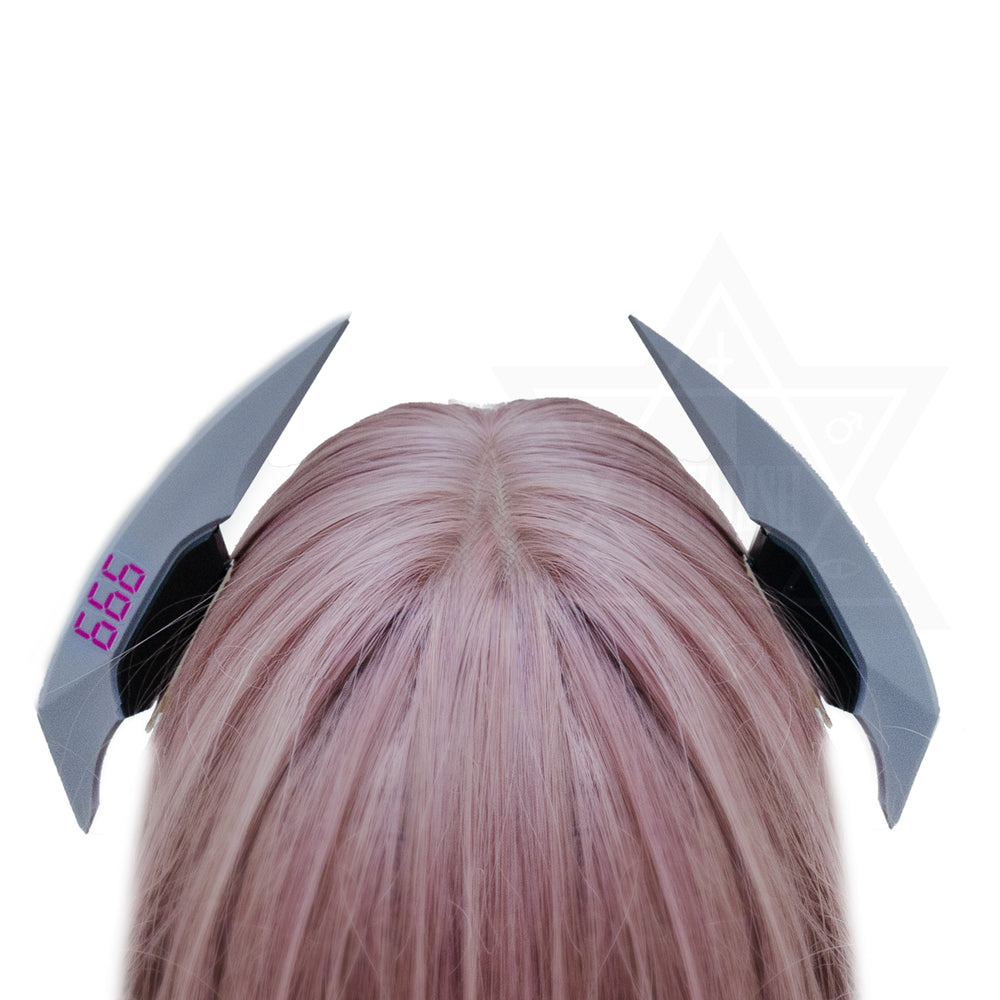Number 666 hair clips*