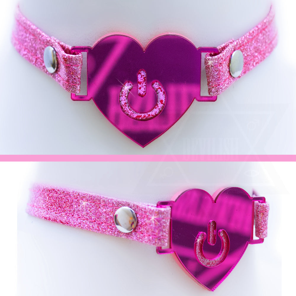 Love power button choker*