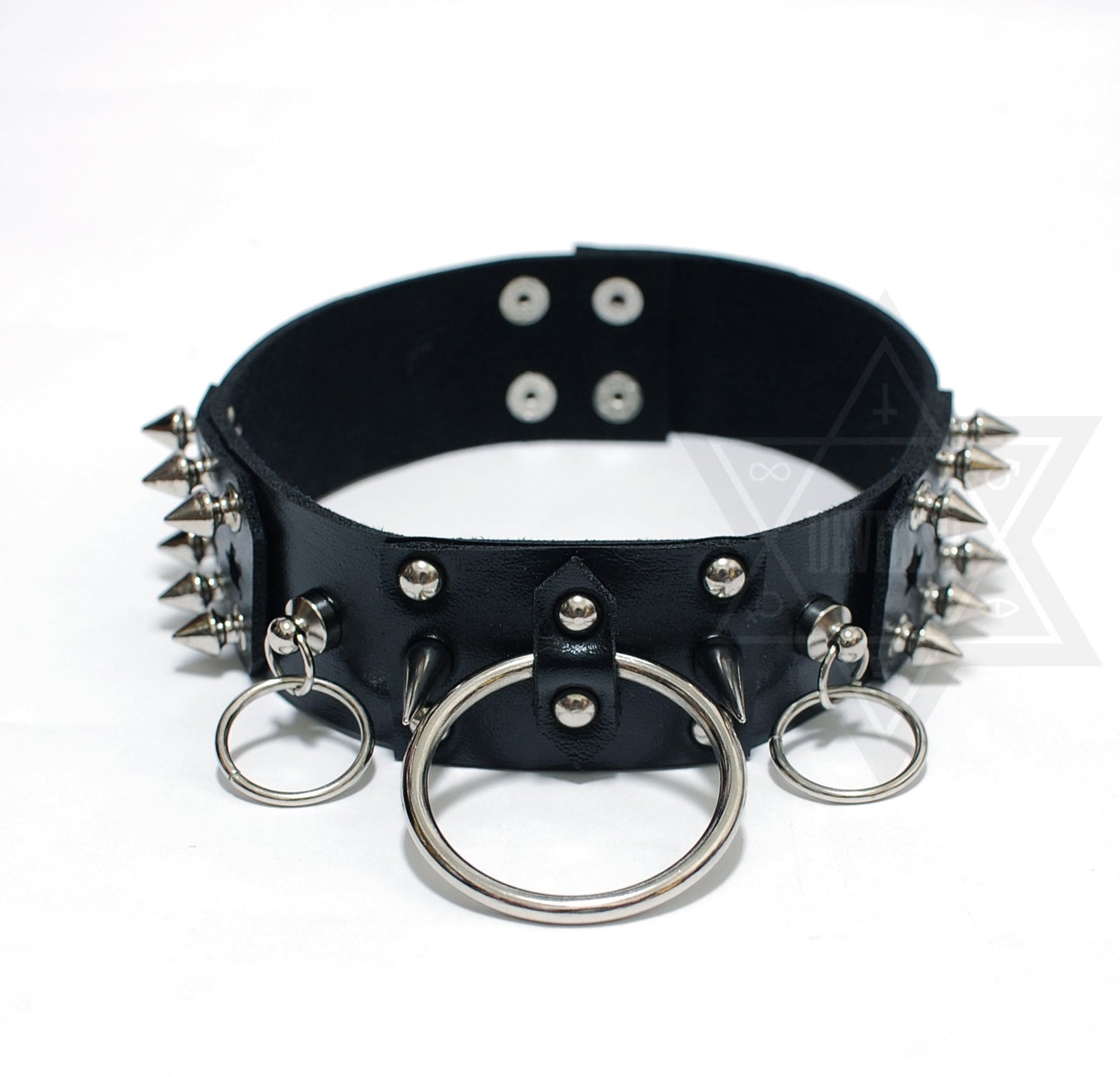 Heavy hoops spikes choker