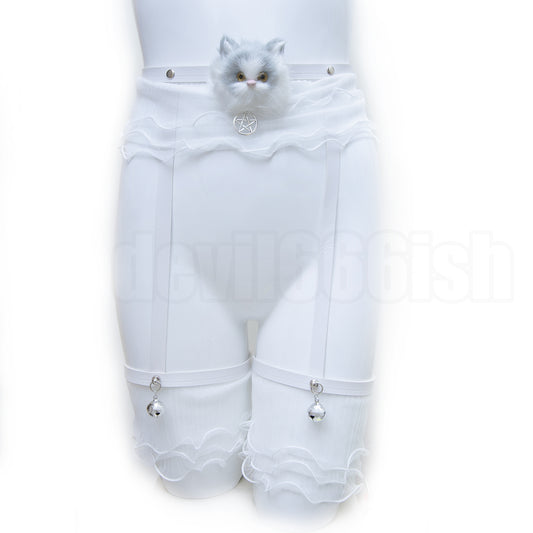 Fancy kitten garter belt