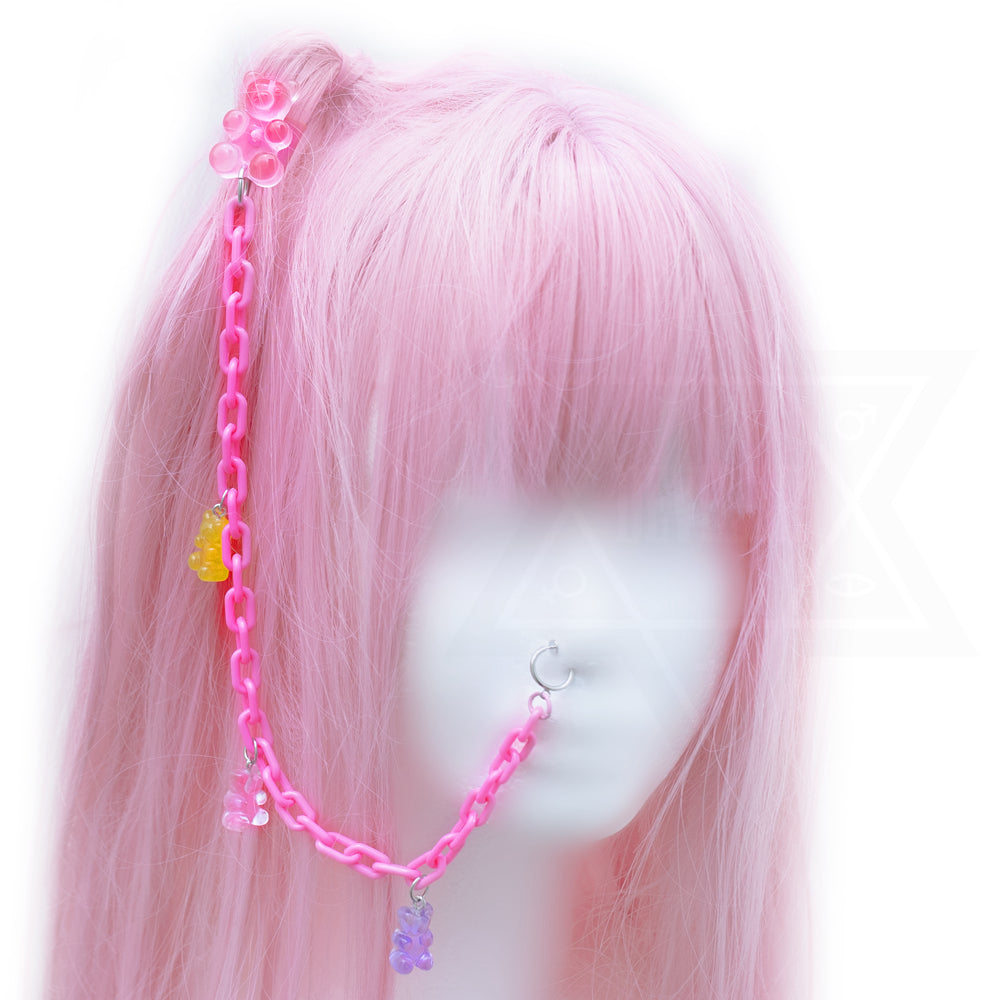 Gummy gummy hair accessory nose chain set