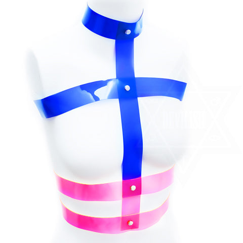 Neon bondage harness