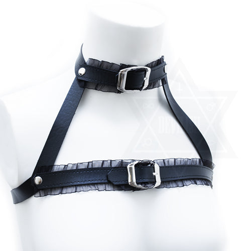 Elegant fetish girl  harness