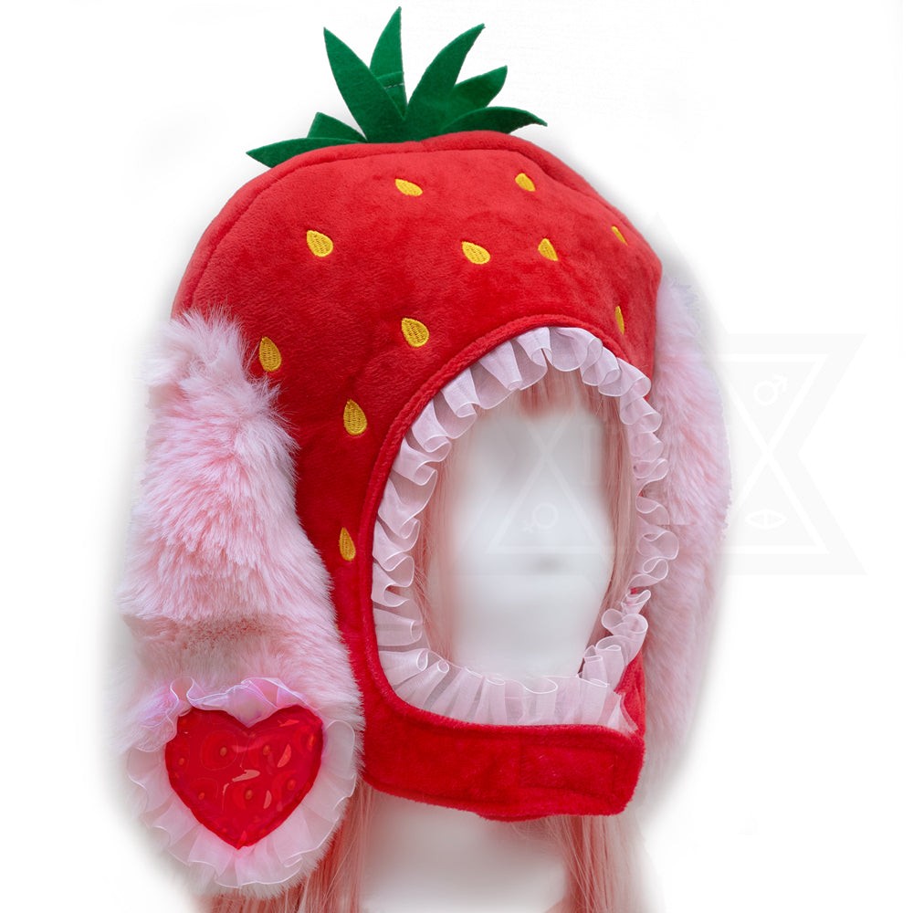 Strawberry buuny hat