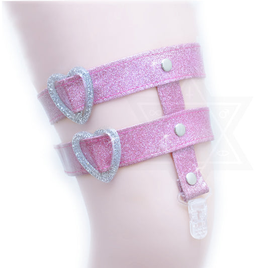 Sparkling heart garter