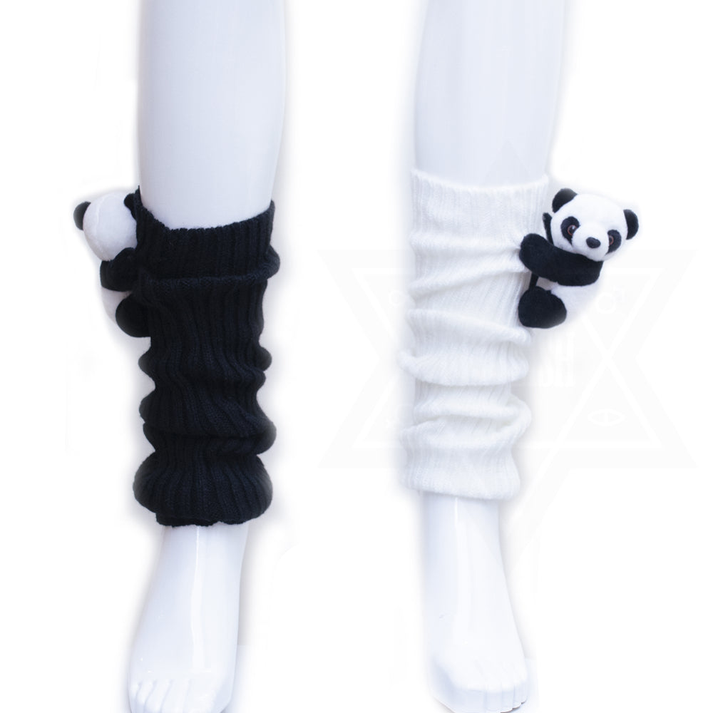 Panda love leg warmers