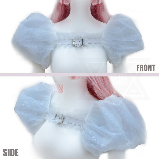 Pure white sleeves harness