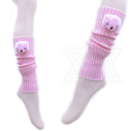 Pink little bears leg warmers