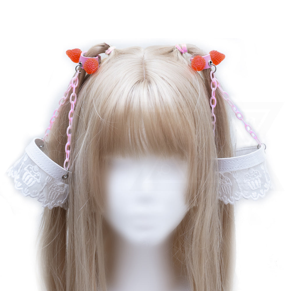 Strawberry cake hair accessory