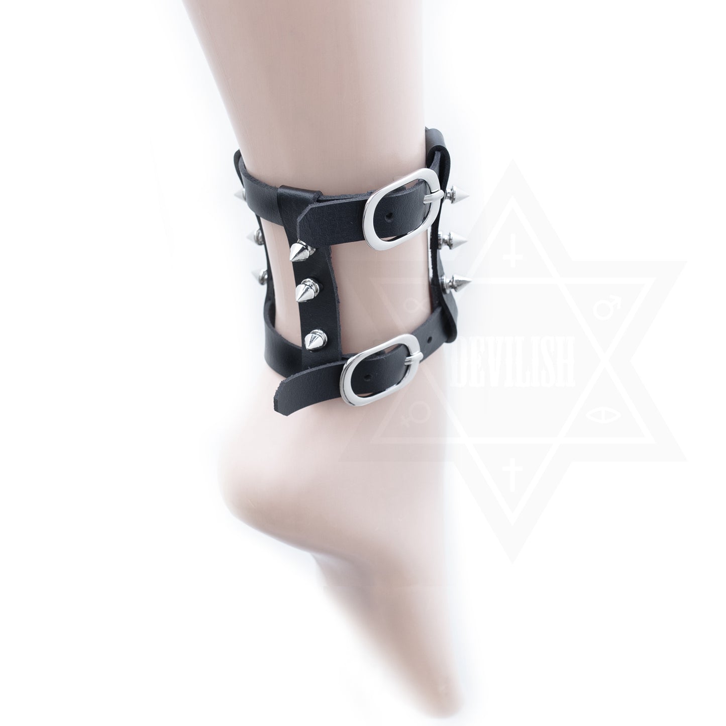 Spiky cage ankle cuff