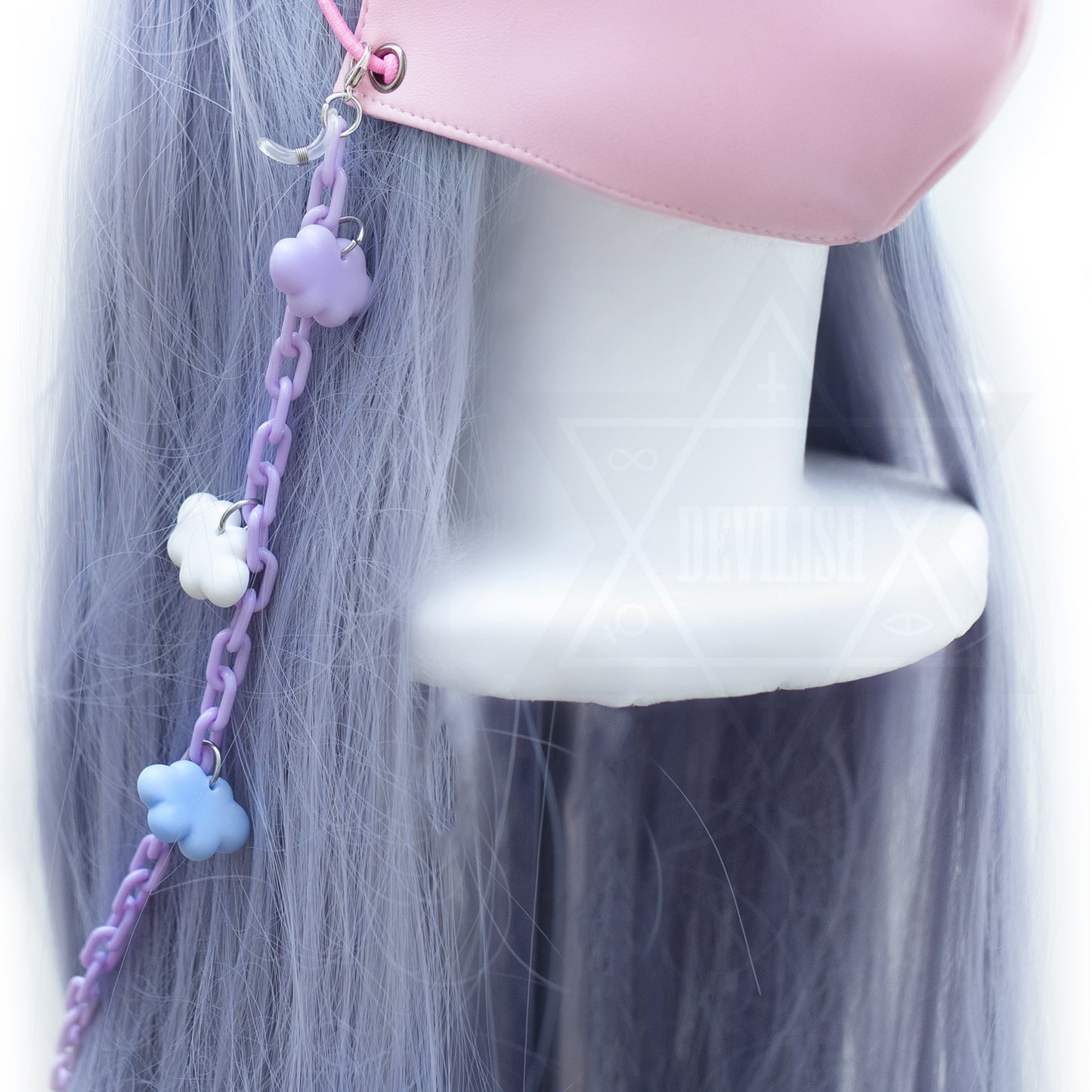 Pastel sky mask chain/glasses chain (two ways)*