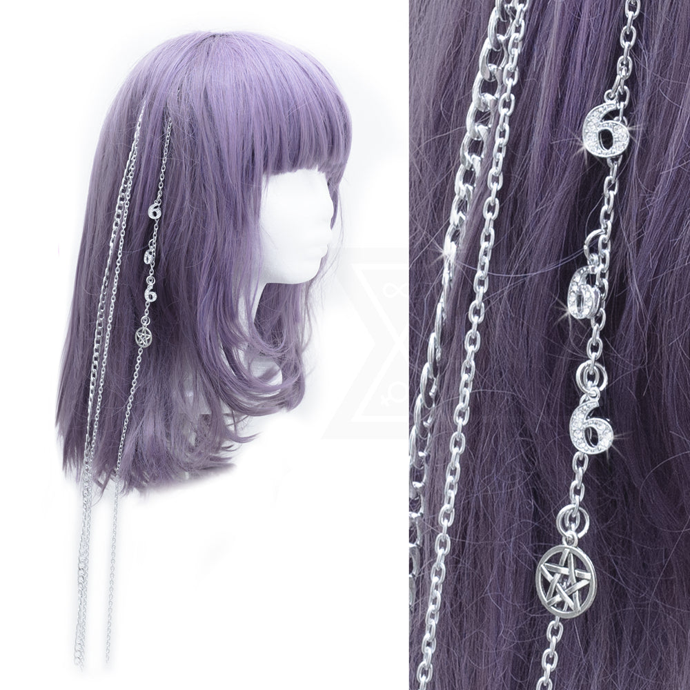 666 hairclip set