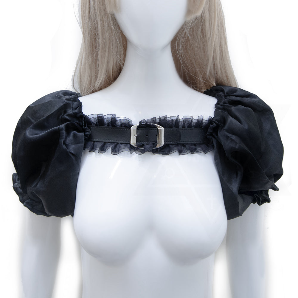 Fetish girl sleeves harness