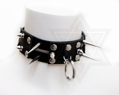 spiky cage choker