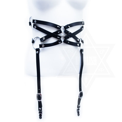 Evil bite garter belt