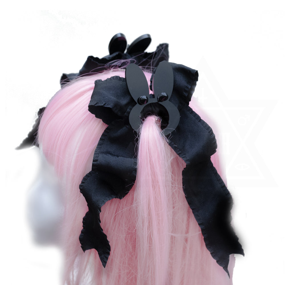 Black rabbit twin tail hair harness*