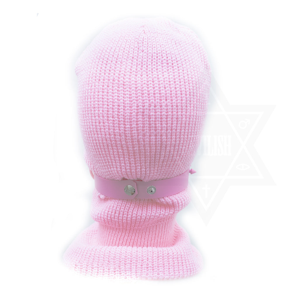 Pastel bear mask beanie