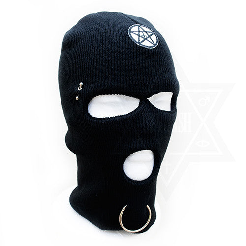 Pentagram mask beanie