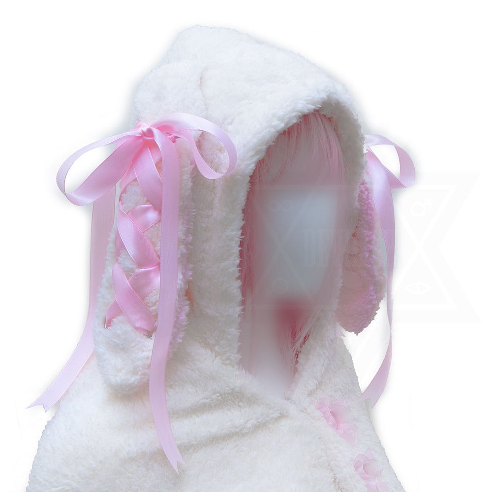 Baby bunny hooded cape