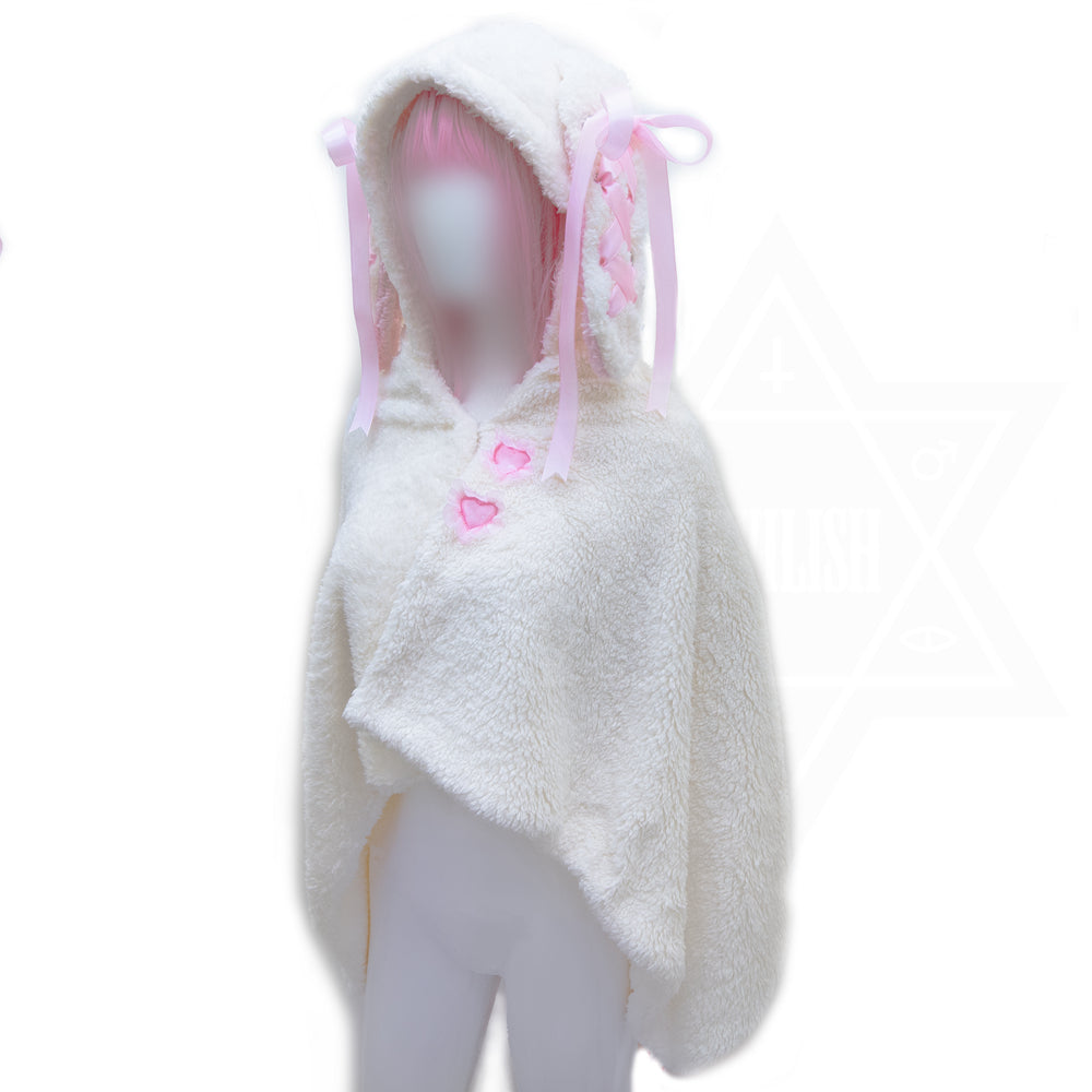 Baby bunny hooded cape