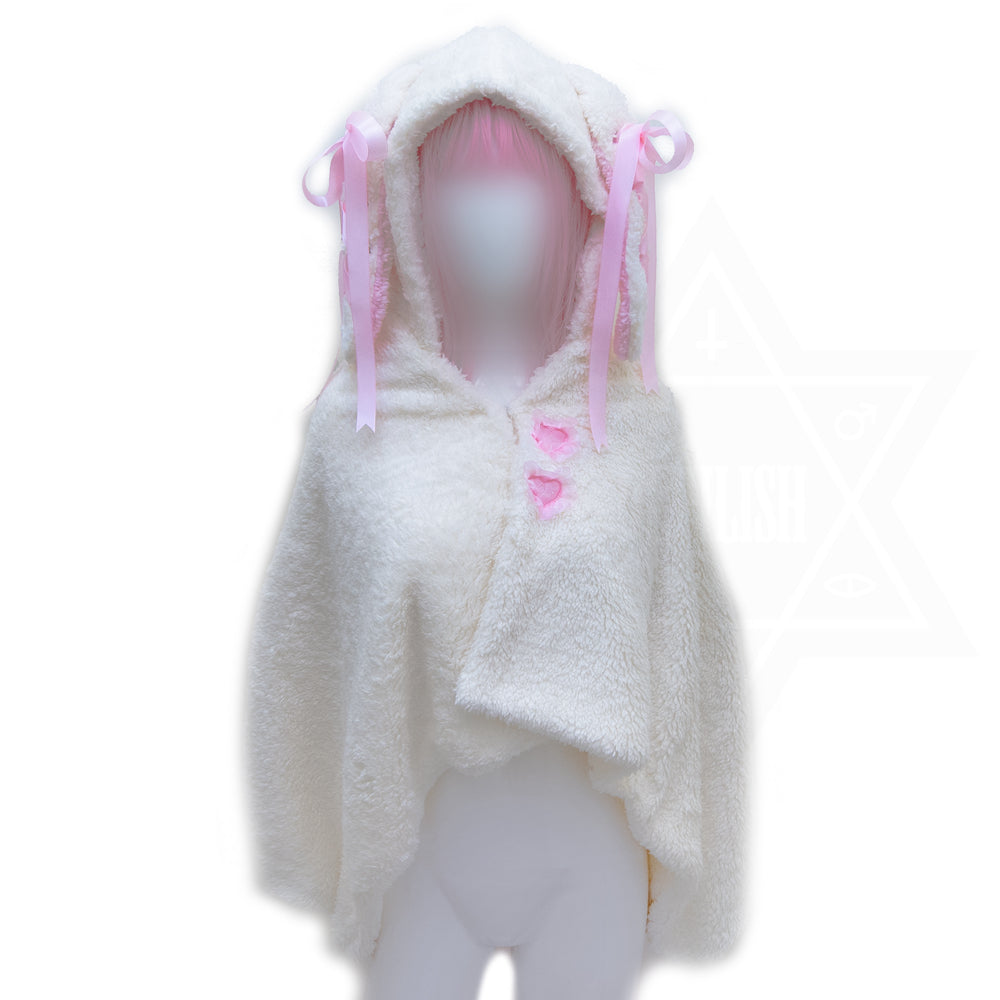 Baby bunny hooded cape