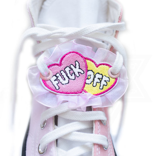 Punky heart shoe accessory