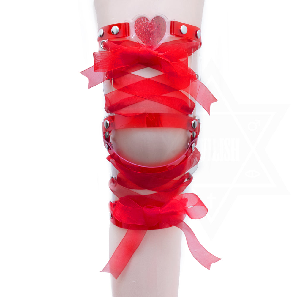 Strawberry heart leg harness