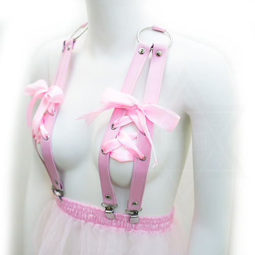 pink corset suspender