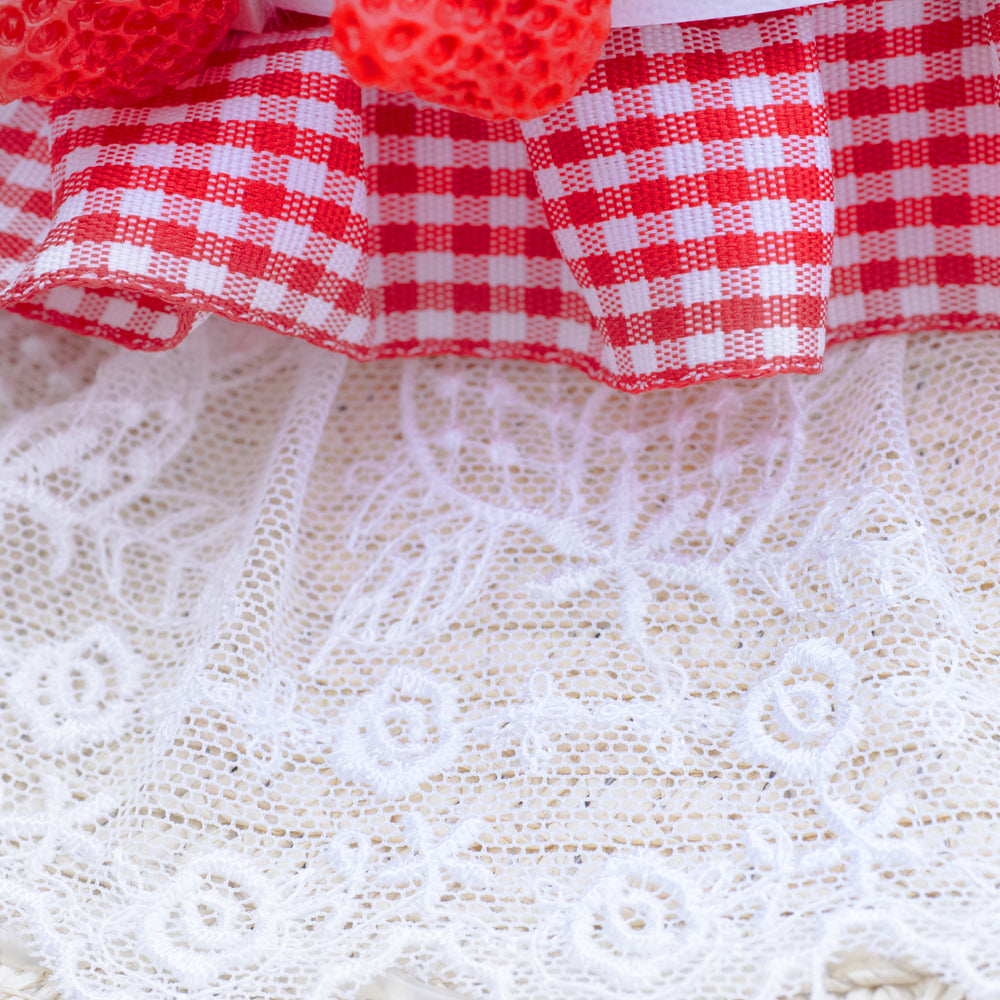 Strawberry cake straw hat