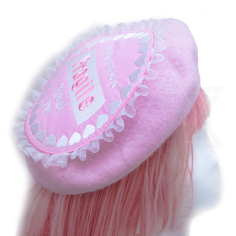 Fragile heart beret