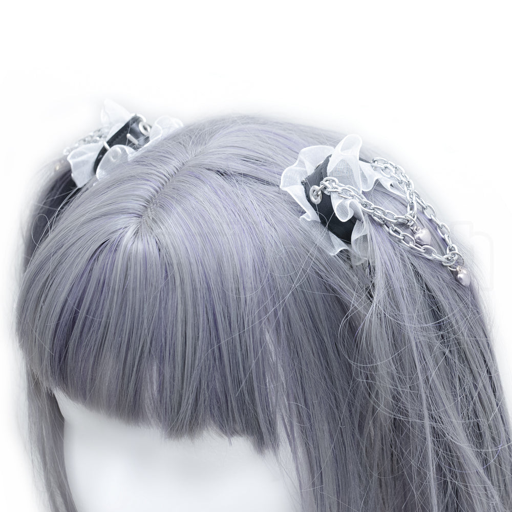 Heavy love twin tail hair harness