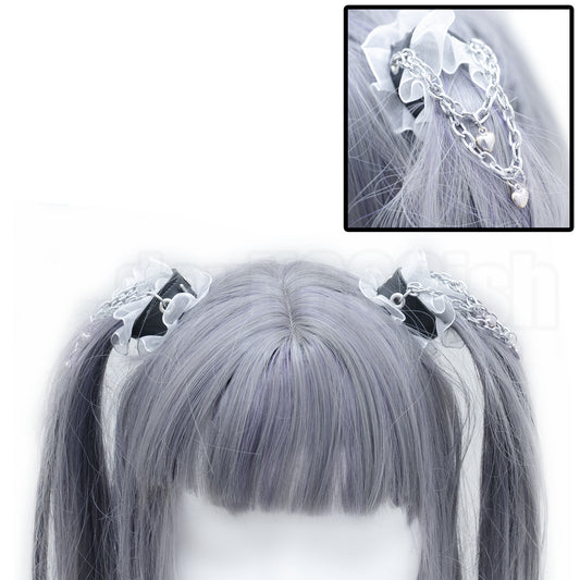 Heavy love twin tail hair harness