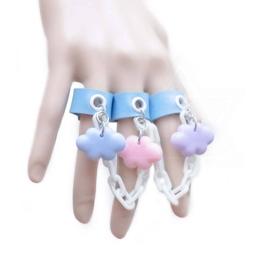 Pastel sky rings set