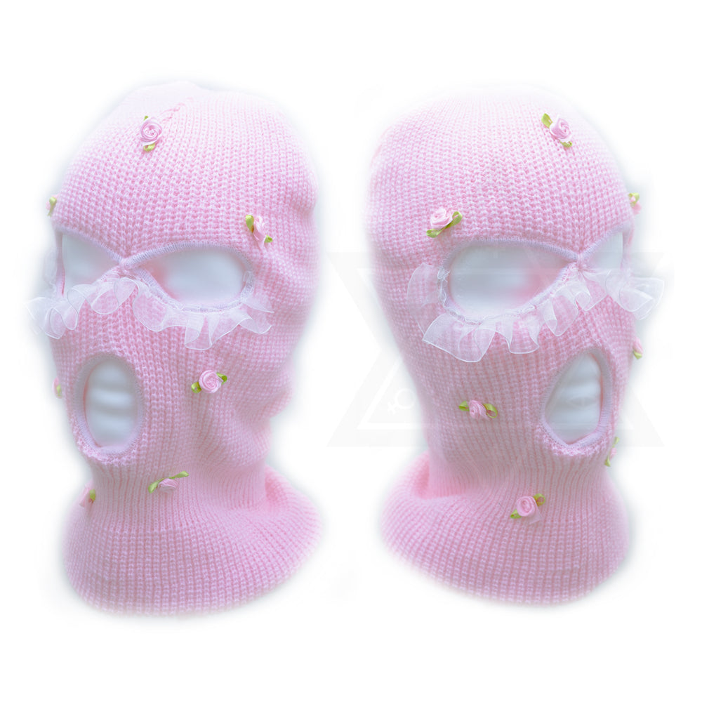 Pink wonderland beanie mask