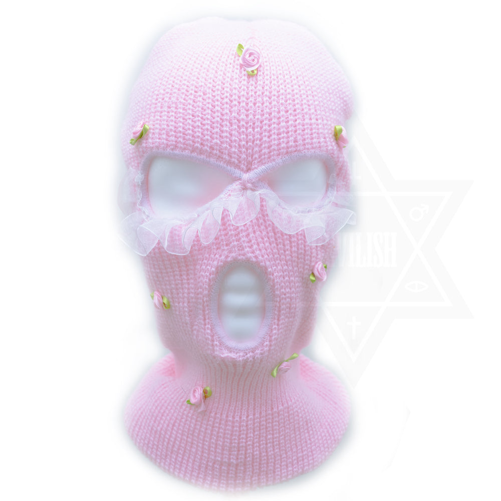 Pink wonderland beanie mask