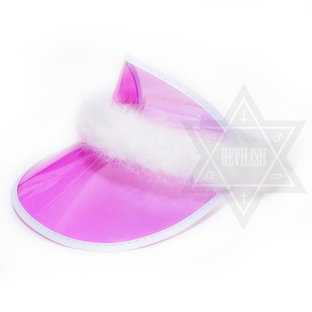 Fluffy Visor(White,Purple,Pink)