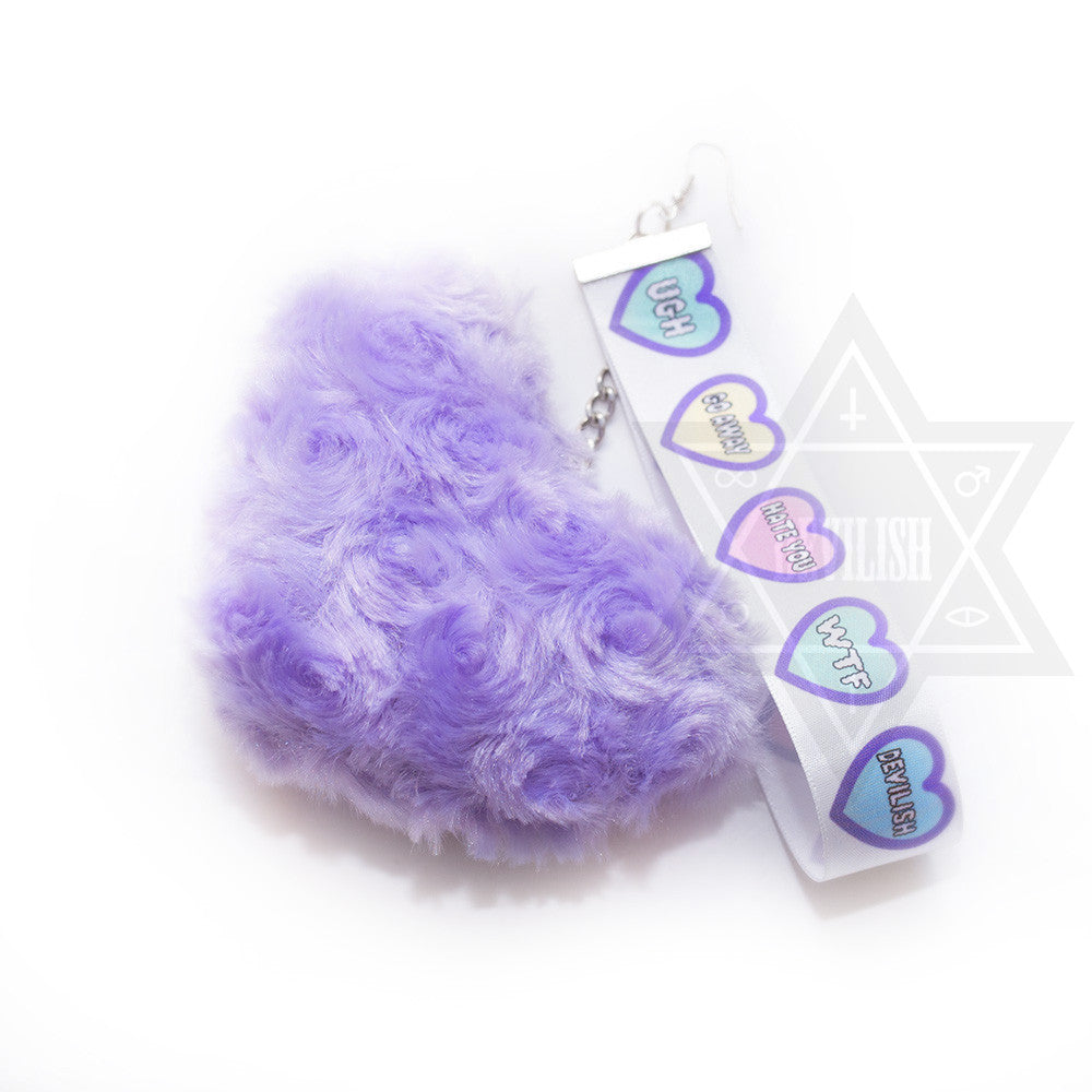 Punky heart Earing(Purple,Pink)