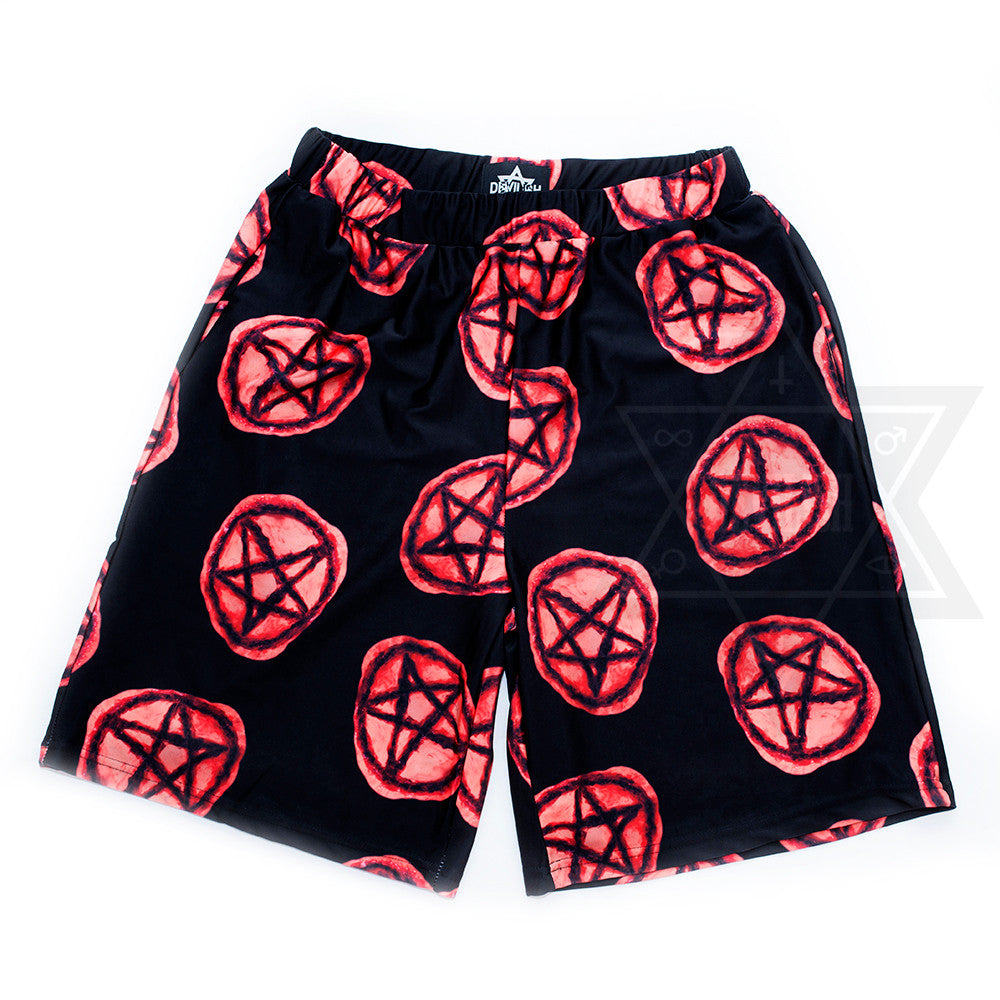 Pentagram burn T-shirt,Short pants