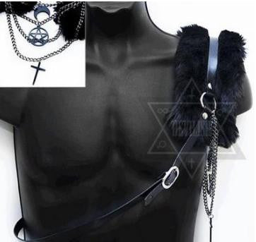 Dark shoulder harness