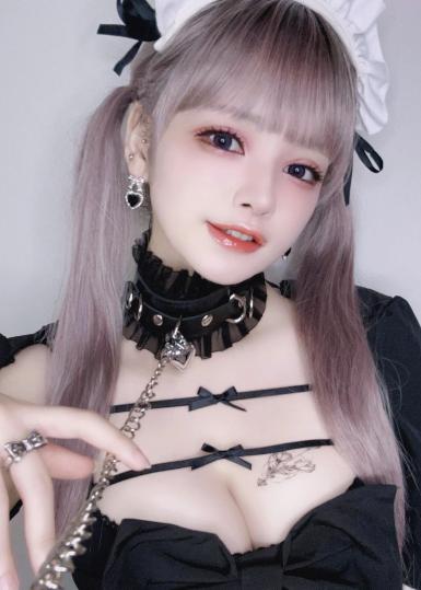 Fetish girl choker arm band set