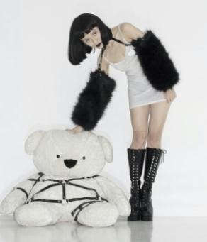 Fur Sleeves harness(White,Black)*